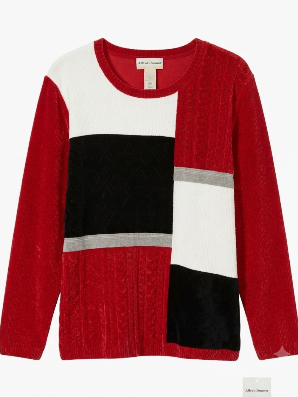 Alfred Dunner Chenille Colorblock Sweater Sz 3X NWT